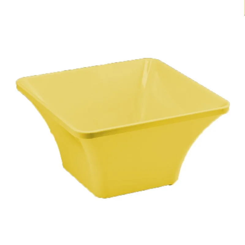Zicco K-1407 Melamin Köşeli Kase, 27x27x14.5 cm, Sarı