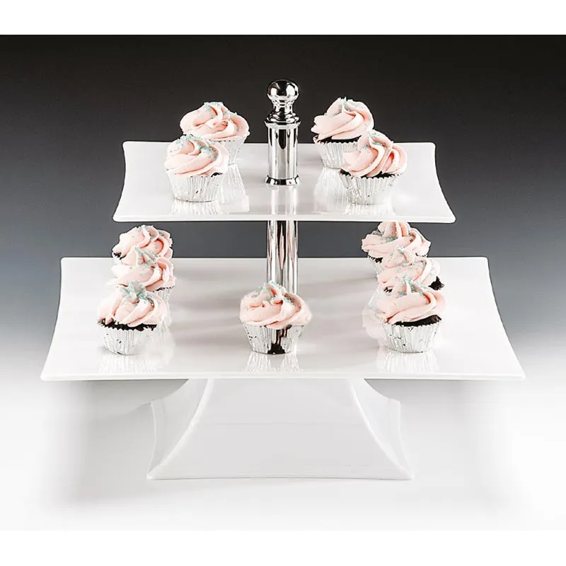 Zicco ZCP-631 Polikarbon Teşhir Standı, 2 Katlı, 25x35x29 cm, Beyaz