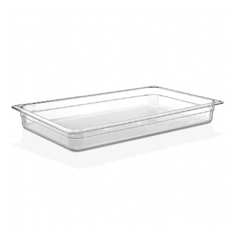 GastroPlast GN 1/1-65 mm Polikarbon Gastronorm Küvet, Şeffaf