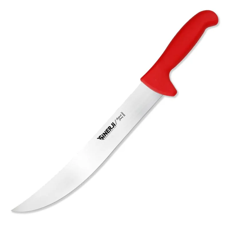Sinerji Protrend No 4 Plastik Saplı Kıvrık Et Doğrama Bıçağı, 32 cm, Kırmızı