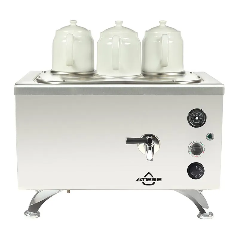 Ateşe Efes Analog 3 Demlikli Çay Kazanı, Elektrikli, Inox