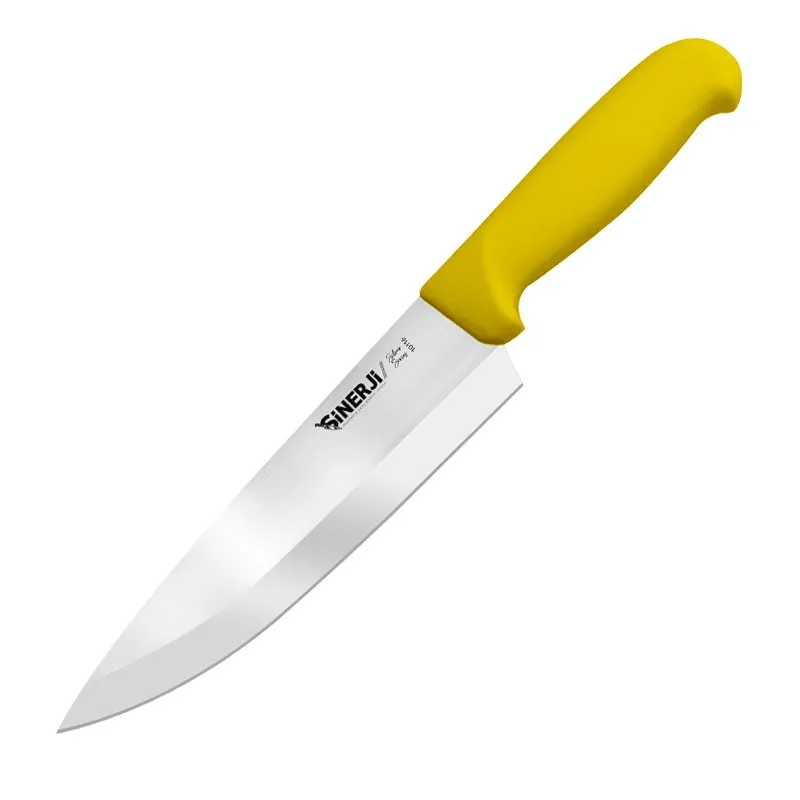 Sinerji Silver No 2 Plastik Saplı Şef Bıçağı, 20.5 cm, Sarı