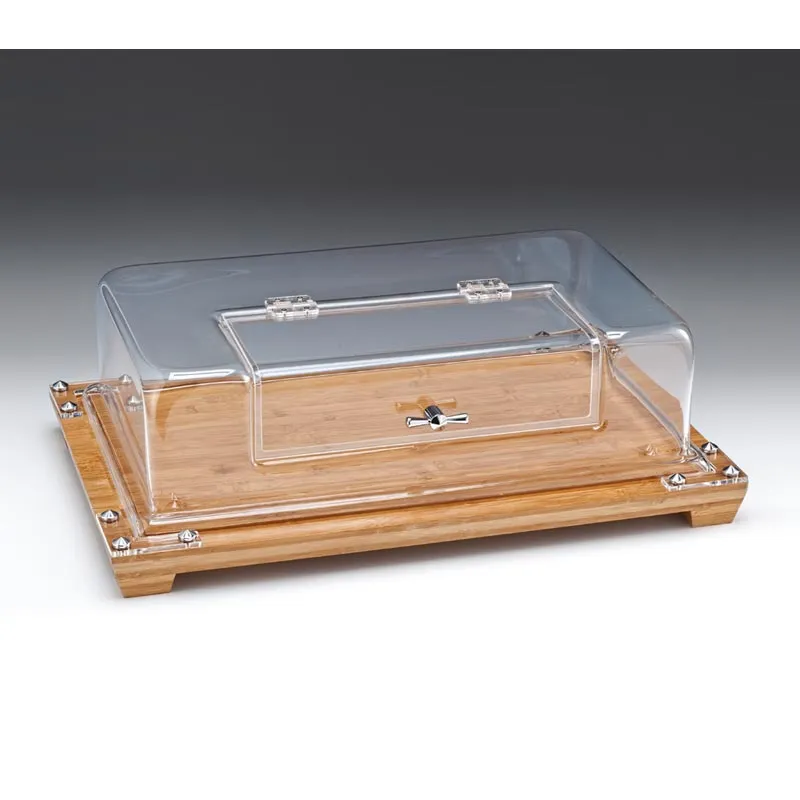 Zicco ZCP-534 Ahşap Altlı Çelik Kulplu Akrilik Muhafaza Kabı, 59x39 cm
