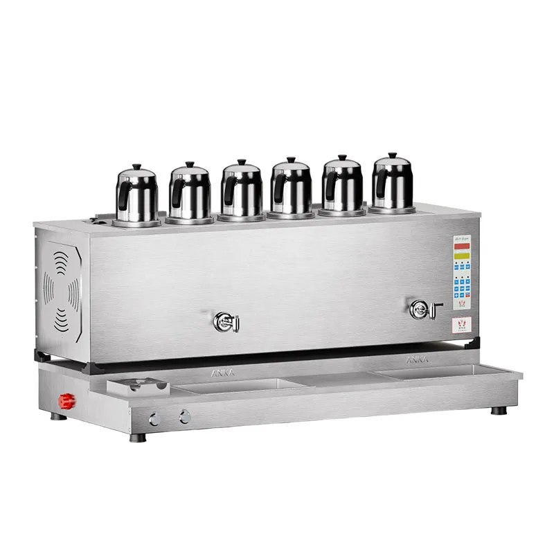 Anka Pro Plus Otomatik 6 Demlikli Çay Kazanı, 60 L, Elektrikli+Gazlı, Inox