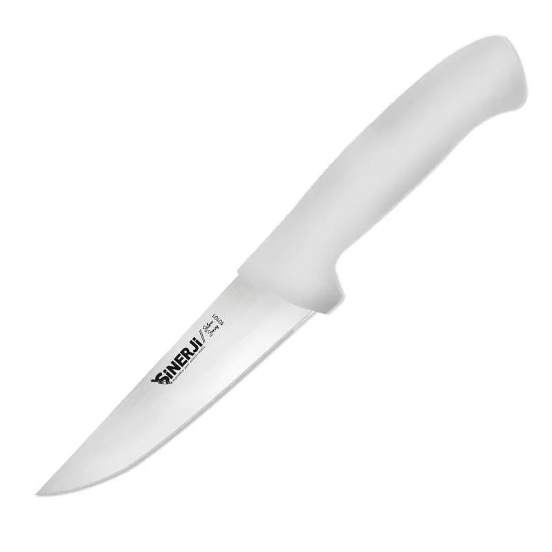 Sinerji Silver No 1 Plastik Saplı Kasap Bıçağı, 14 cm, Beyaz