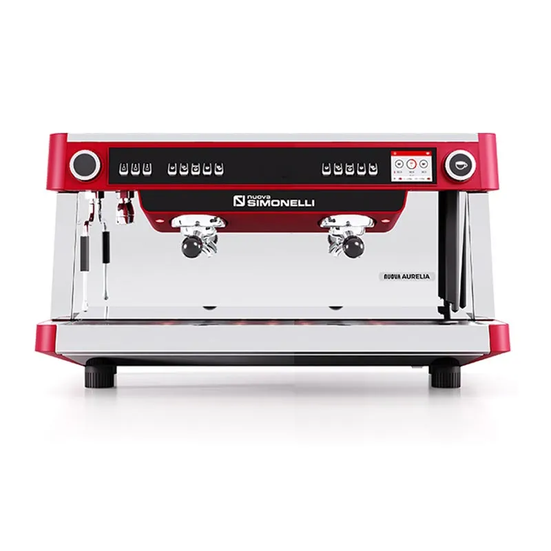 Nuova Simonelli Nuova Aurelia UX Tall Cup Otomatik Dozaj Ayarlı Espresso Kahve Makinesi, 2 Gruplu, Kırmızı