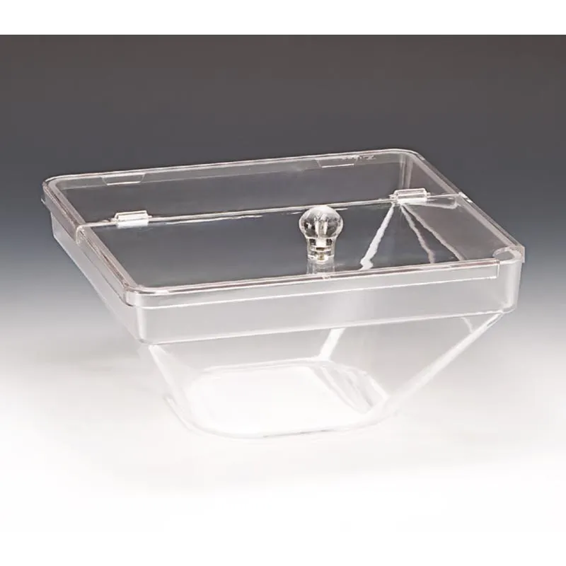 Zicco ZCP-611 Polikarbon Kapaklı Teşhir Kasesi, 22x22x11 cm, Şeffaf