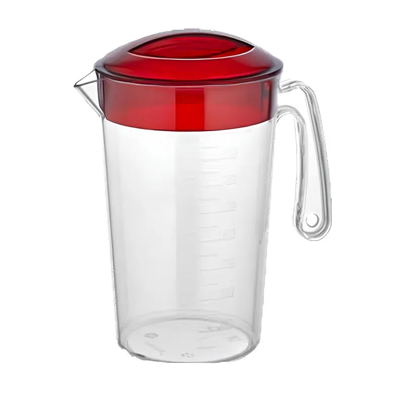 GastroCups GSRH-03 Polikarbon Kapaklı Sürahi, 2 L, Şeffaf