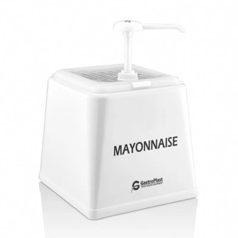 GastroPlast GDM-01 Tekli Mayonez Dispenseri, 2.5 L, Beyaz