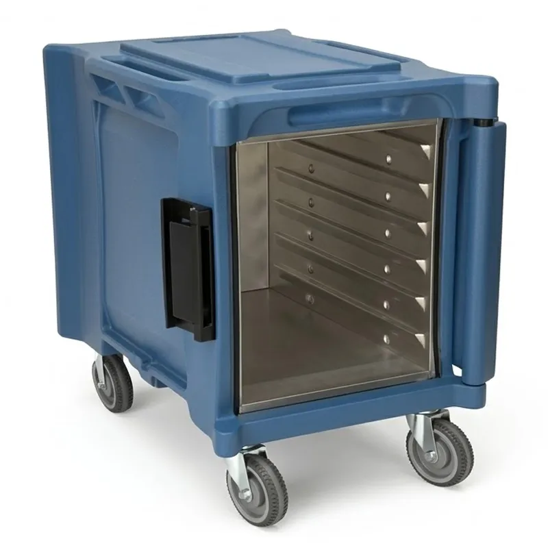 Tribeca TCB-600NPW Önden Yüklemeli Tekerlekli İçi Paslanmaz Thermobox, 475x670x635 mm, Mavi