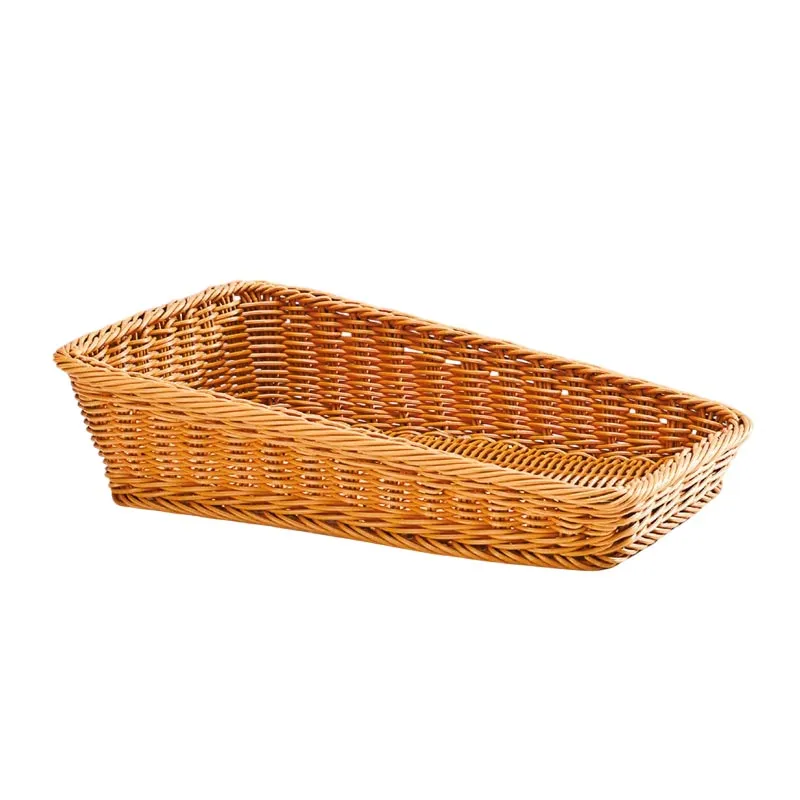 Zicco B-OT5041 Plastik Eğimli Dikdörtgen Ekmek Sepeti, 30x45x12x5 cm