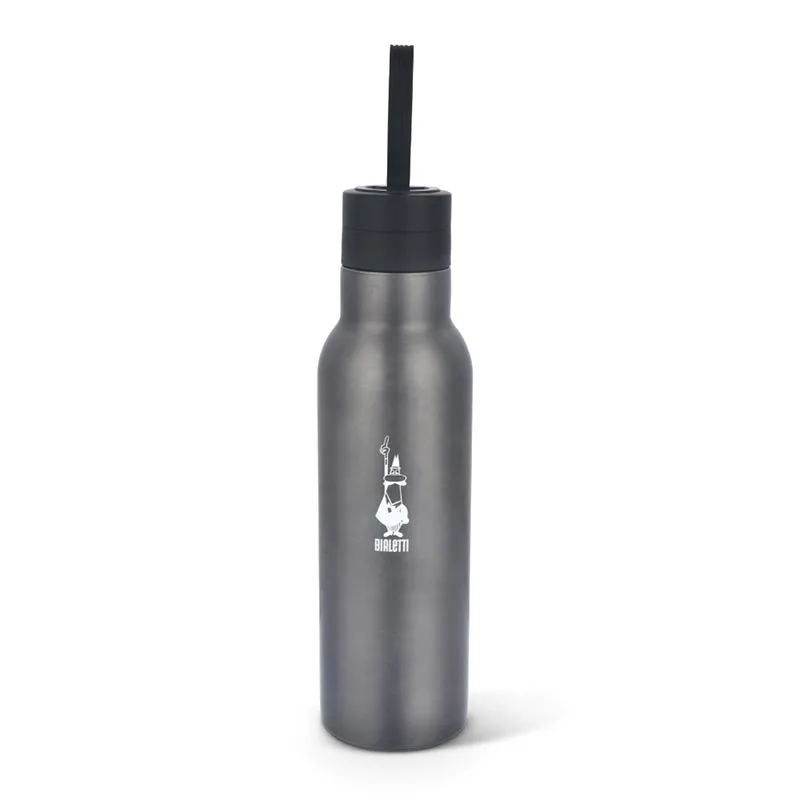 Bialetti To Go Çift Cidarlı Çelik Termos, 500 ml, Gri