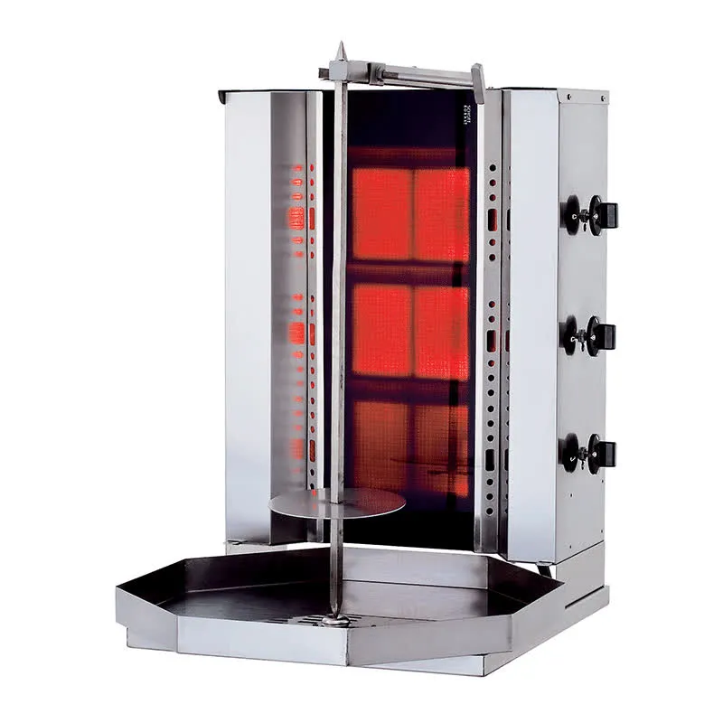 Kalitegaz KLG200G Döner Ocağı, 3 Radyanlı, Gazlı, Motorsuz, Camlı