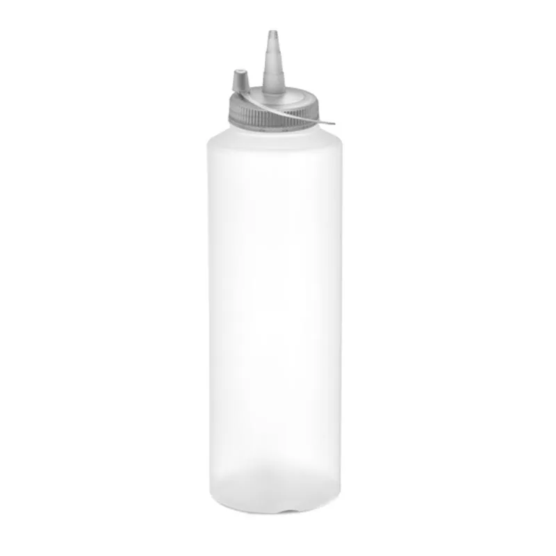 GastroPlast GPSC-1000 Kapaklı Fişek Sosluk, 1000 ml, Şeffaf
