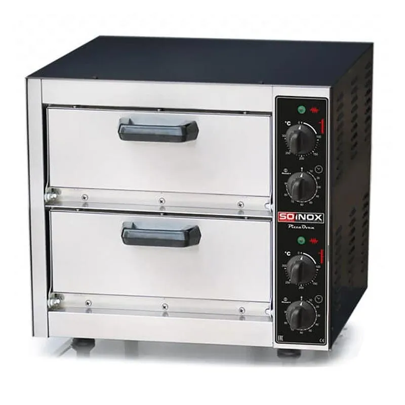 Soinox PM.11 40 cm x 1+1 Pizza Kapasiteli Çift Katlı Pizza Fırını, Elektrikli