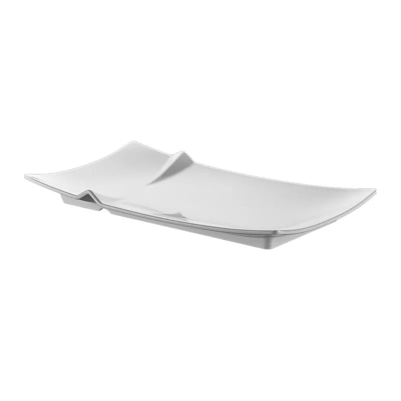 Biradlı BRD-411740 Dikdörtgen Melamin Sunum Tabağı, 35x20x3.5 cm