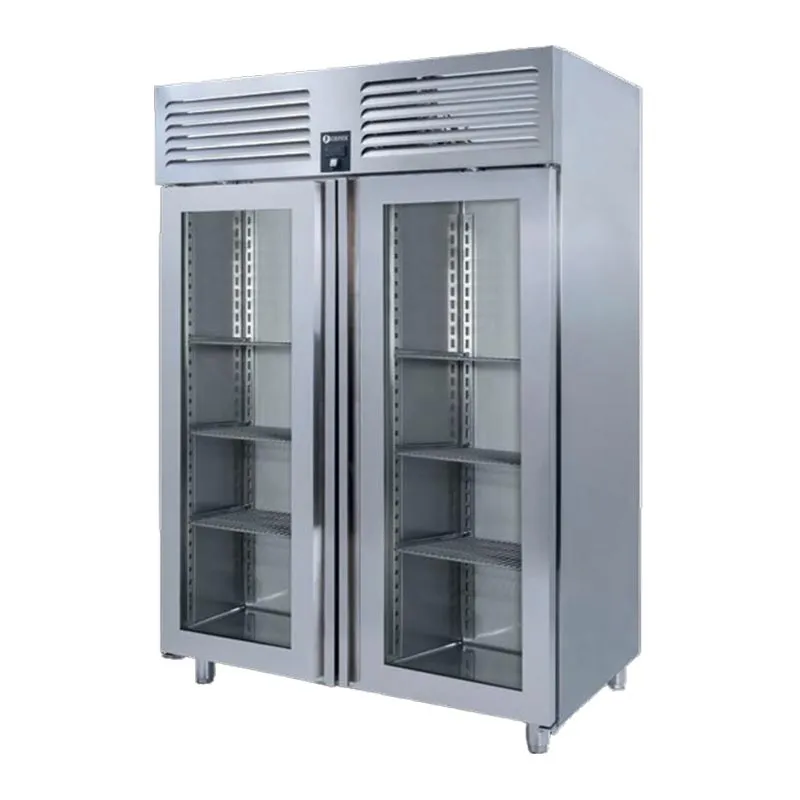 Iceinox VTS 1150 VG Dik Tip Snack ve GN Buzdolabı, 2 Cam Kapılı