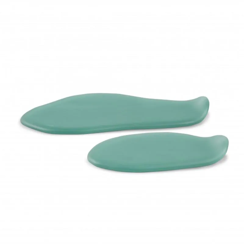 100% Chef Cadaques Cam Tabak, 22 cm, 2 Adet, Yeşil