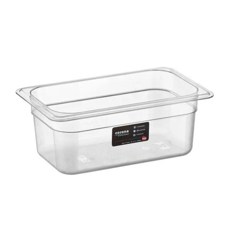 Bora Plastik GN 1/4-100 mm Polikarbon Gastronorm Küvet, 2 L