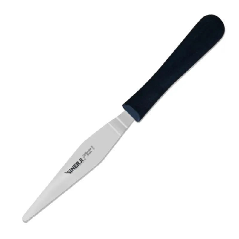 Sinerji Chocolate Plastik Saplı Kıvrık Üçgen Pasta Paleti, 12 cm, Siyah