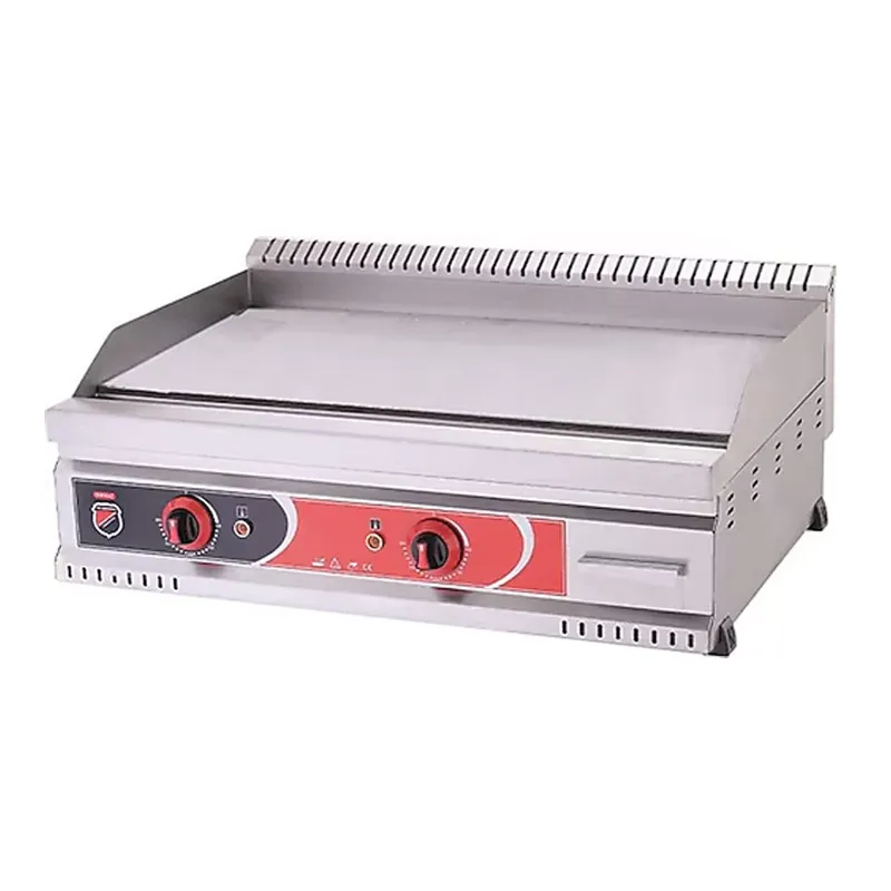 SilverInox PGE-80-D 600 Seri Düz Pleyt Izgara, 80x80 cm, Elektrikli