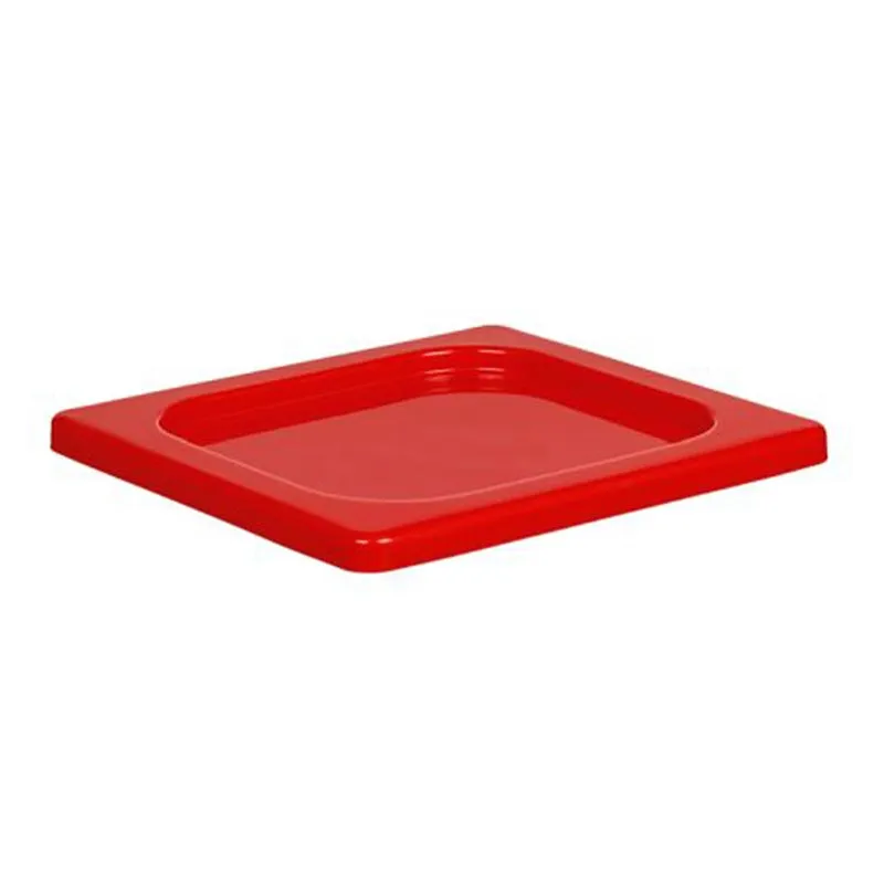 Bora Plastik GN 1/6 Kilitli Polipropilen Gastronorm Kapak, Kırmızı