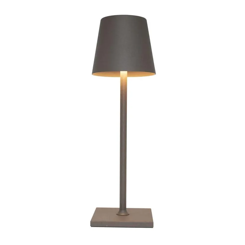 Biradlı Groovy GRV-814 Şarj Edilebilir Masa Lambası, 9.5x30 cm, Kahverengi