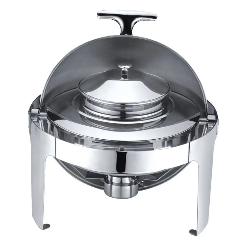 Biradlı Groovy GRV-3009 Rolltop Çorbalık Chafing Dish, 4.5 L, Jel Yakıtlı