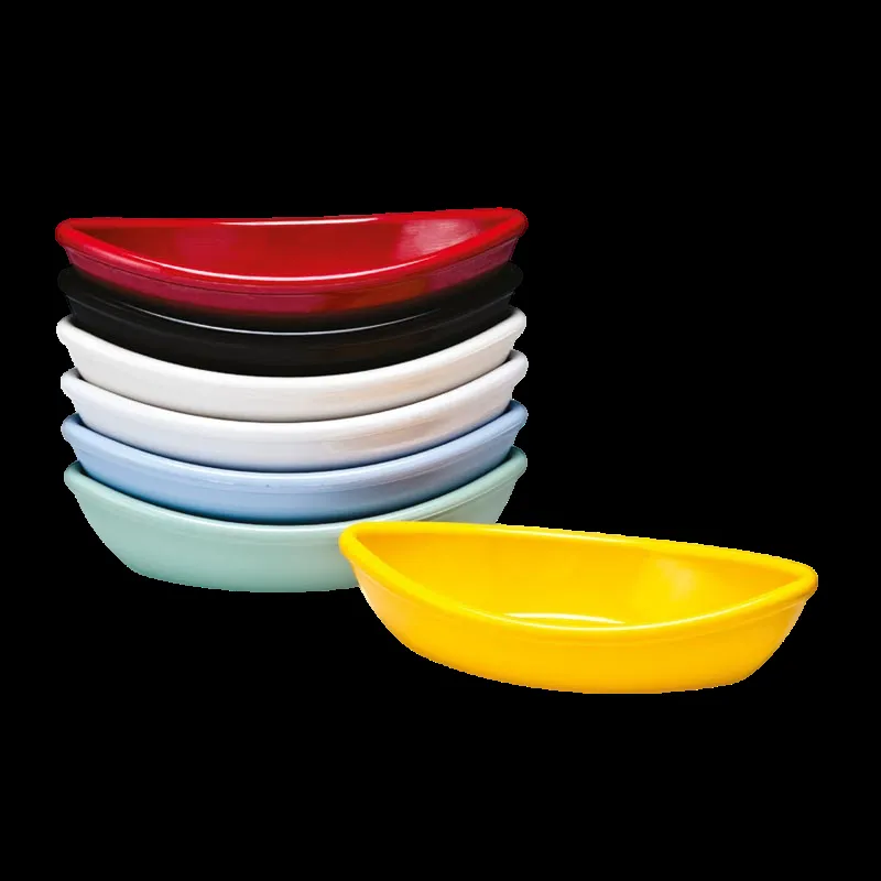 Zicco K-2024 Mini Kayık Teşhir Tabağı, Melamin, 7x15x3.5 cm, Kırmızı