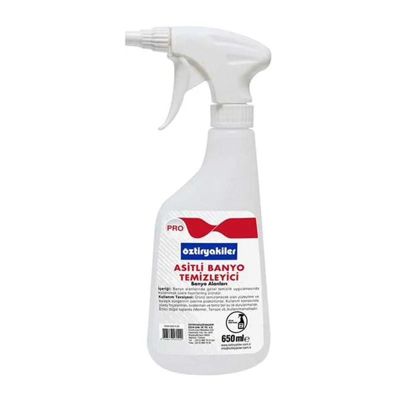 Öztiryakiler Köpük Aparatlı Şişe Asitli Banyo WC Ürünleri, 650 ml