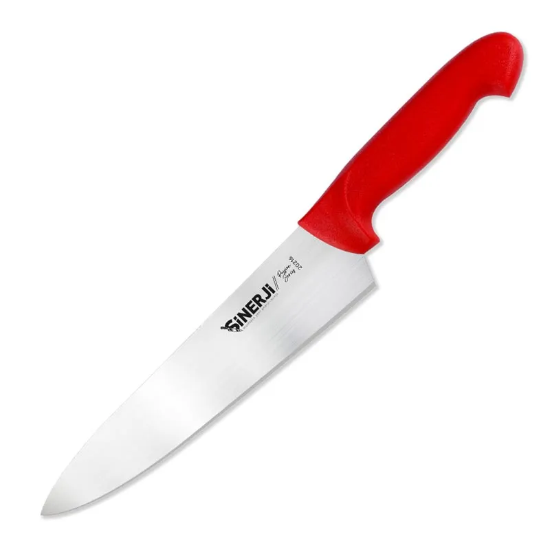 Sinerji Passion No 2 Plastik Saplı Şef Bıçağı, 20.5 cm, Kırmızı
