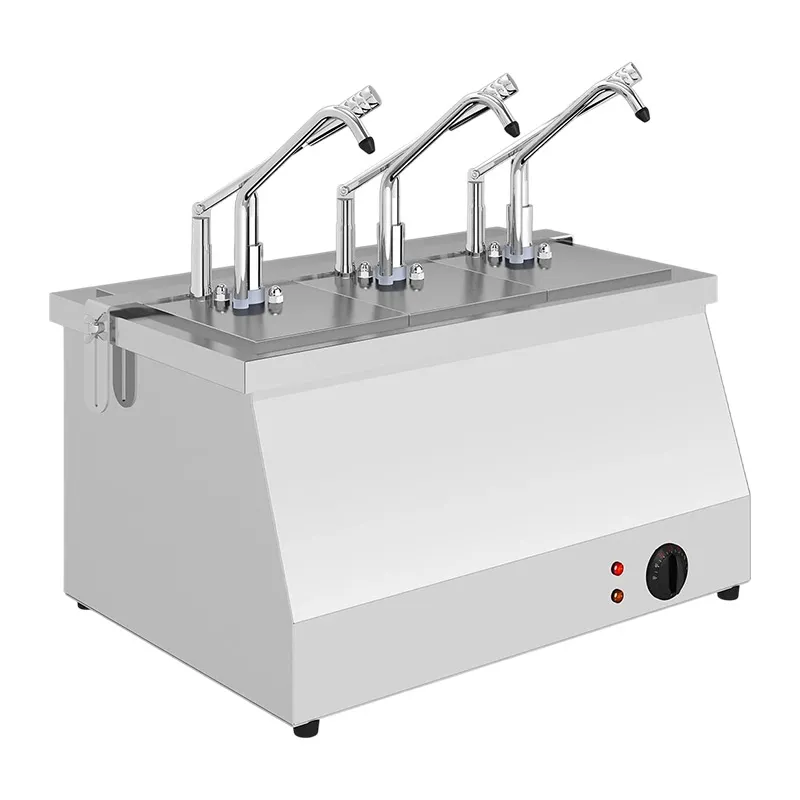Kalando KD-021D Dijital Benmari Isıtmalı Paslanmaz Çelik Sos Pompası, GN 1-4, 3x5.25 L