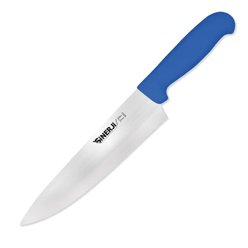 Sinerji Silver No 3 Plastik Saplı Şef Bıçağı, 22.5 cm, Mavi
