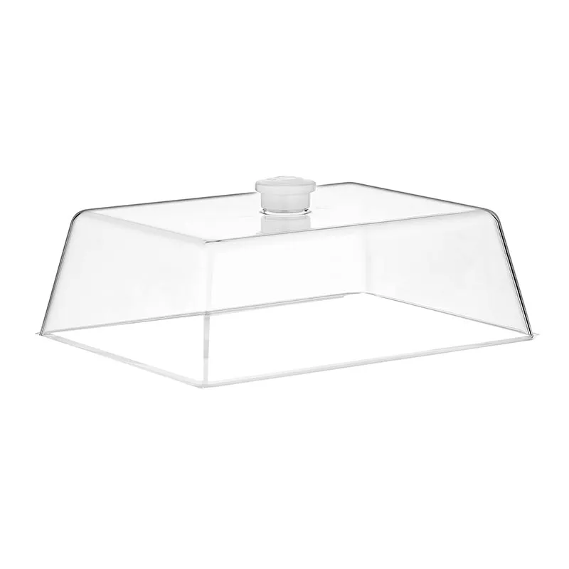 GastroPlast Polikarbonat Fanus, 20x26 cm, Beyaz Kulplu
