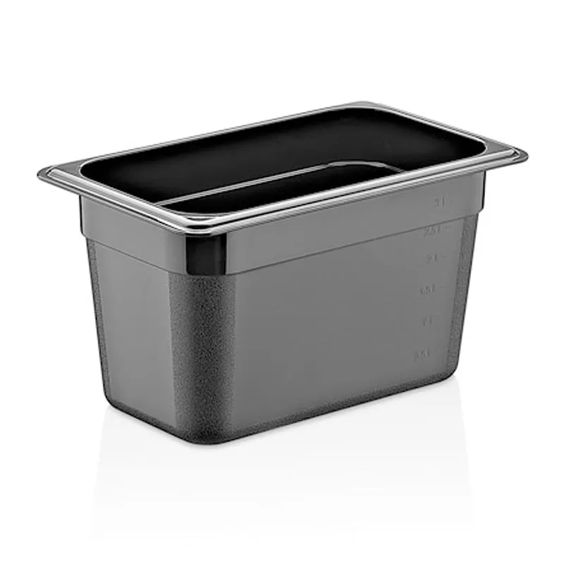 GastroPlast GN 1/2-200 mm Polikarbon Gastronorm Küvet, Siyah