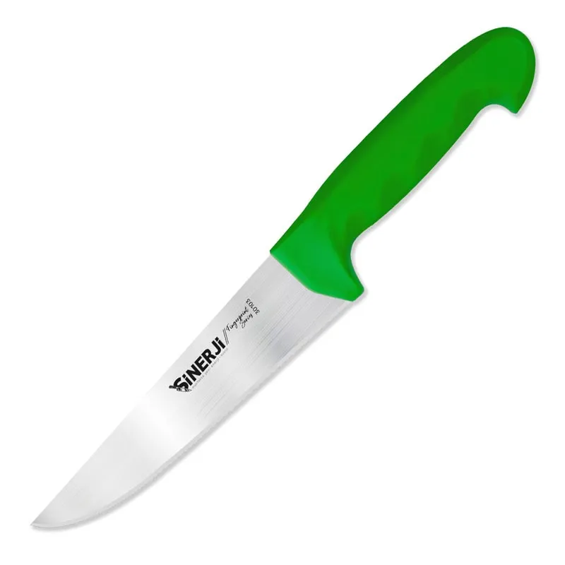 Sinerji Fingerprint No 3 Plastik Saplı Kasap Bıçağı, 18.5 cm, Yeşil