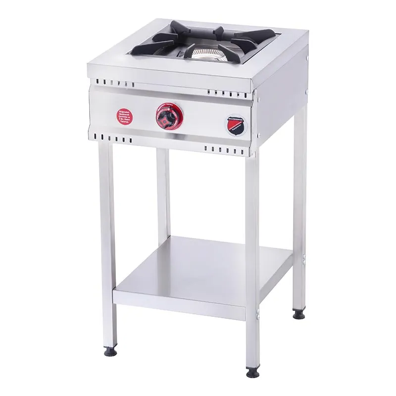 SilverInox TB-1D 1 Gözlü Taban Raflı Midi Ocak, 50x60x85 cm, Doğalgazlı