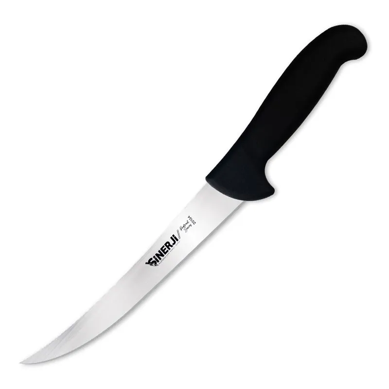 Sinerji Protrend No 1 Plastik Saplı Kıvrık Et Doğrama Bıçağı, 21 cm, Siyah