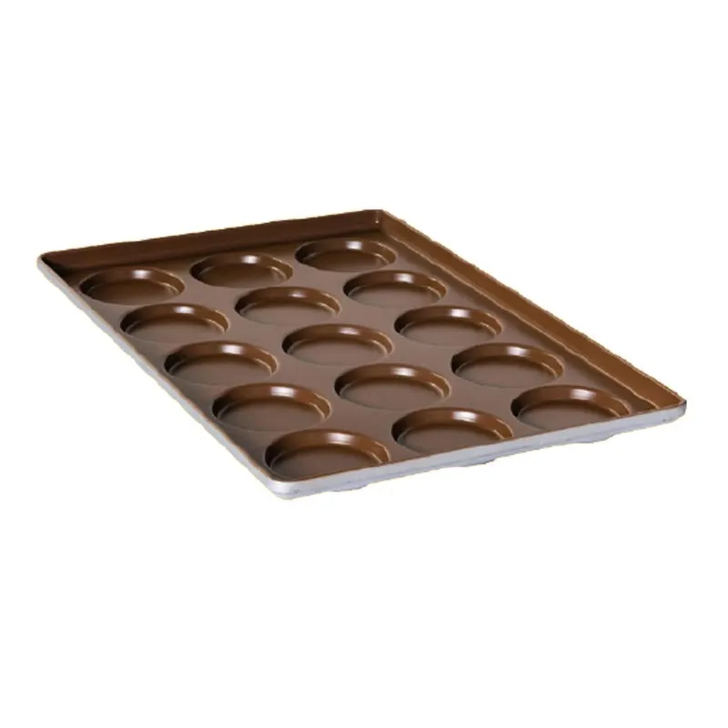 Almetal Alüminize Hamburger Tavası, 18 Gözlü, 12 mm, 59x80 cm