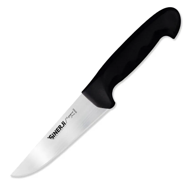 Sinerji Fingerprint No 1 Plastik Saplı Kasap Bıçağı, 14.5 cm, Siyah
