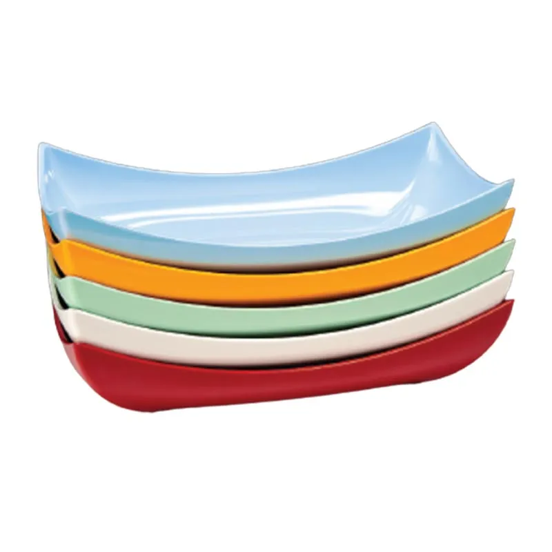 Zicco K-2023 Melamin Büyük Boy Teşhir Tabağı, 47.5x26x8 cm, Kırmızı