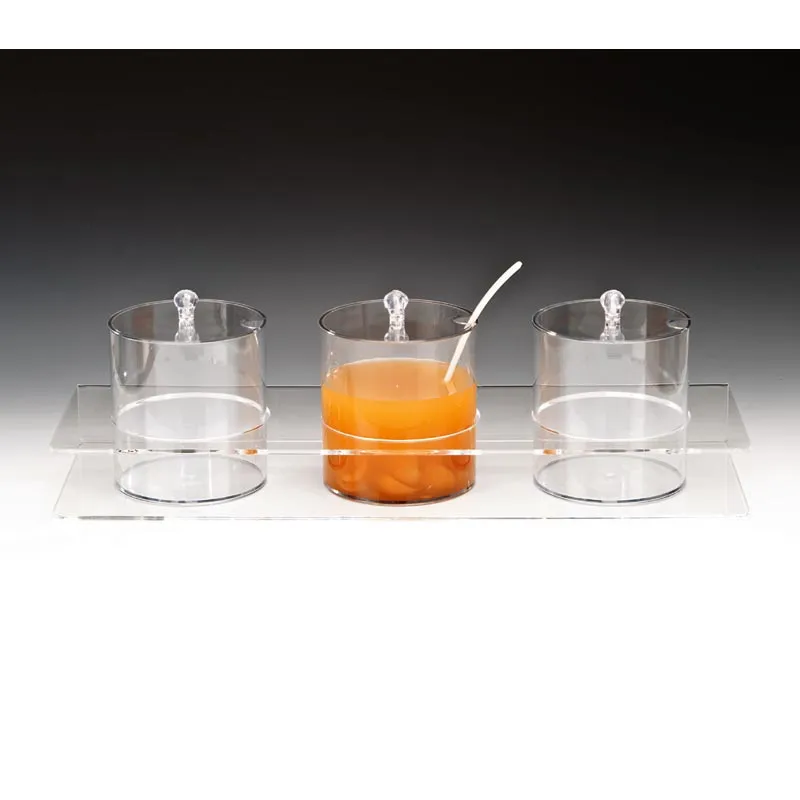 Zicco ZCP-088 Polikarbon Sosluk Reçellik Standı, 3'lü, 2.1 L, 21x60 cm
