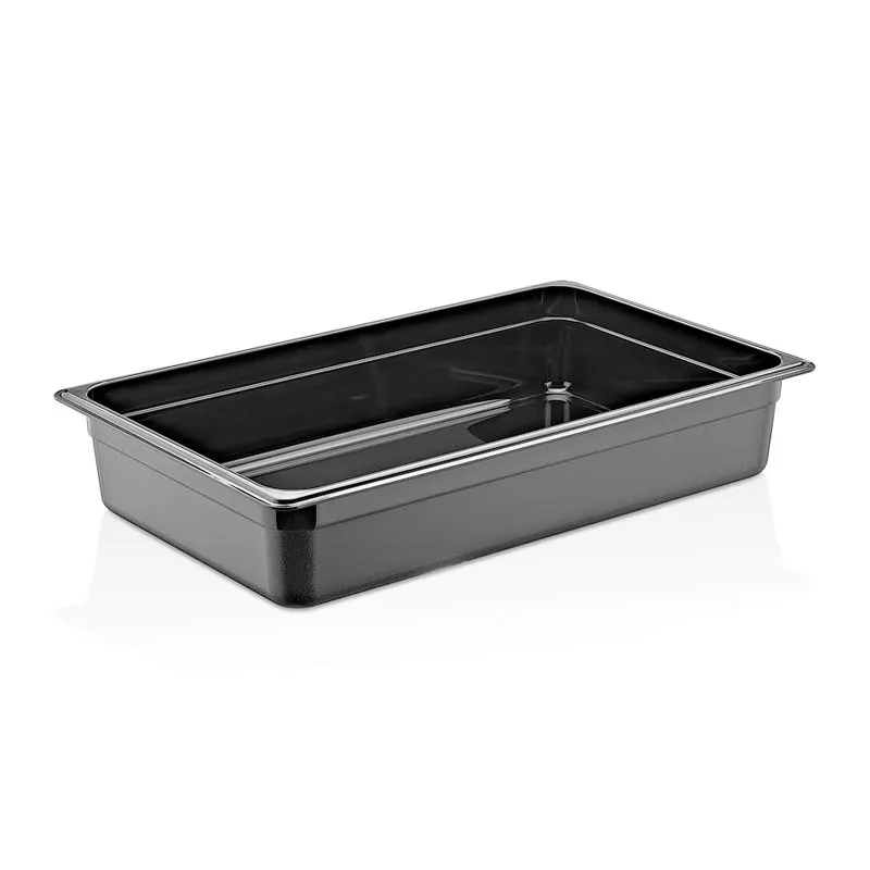 GastroPlast GN 1/1-100 mm Polikarbon Gastronorm Küvet, Siyah