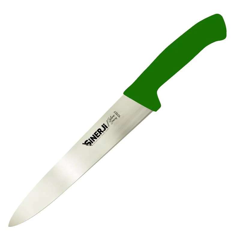 Sinerji Silver Plastik Saplı Dilimleme Bıçağı, 18 cm, Yeşil