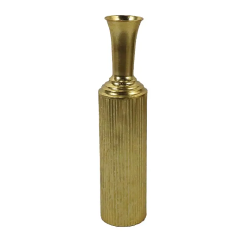 Biradlı Groovy GRV-71604 Dekoratif Metal Vazo, 60.5x14 cm