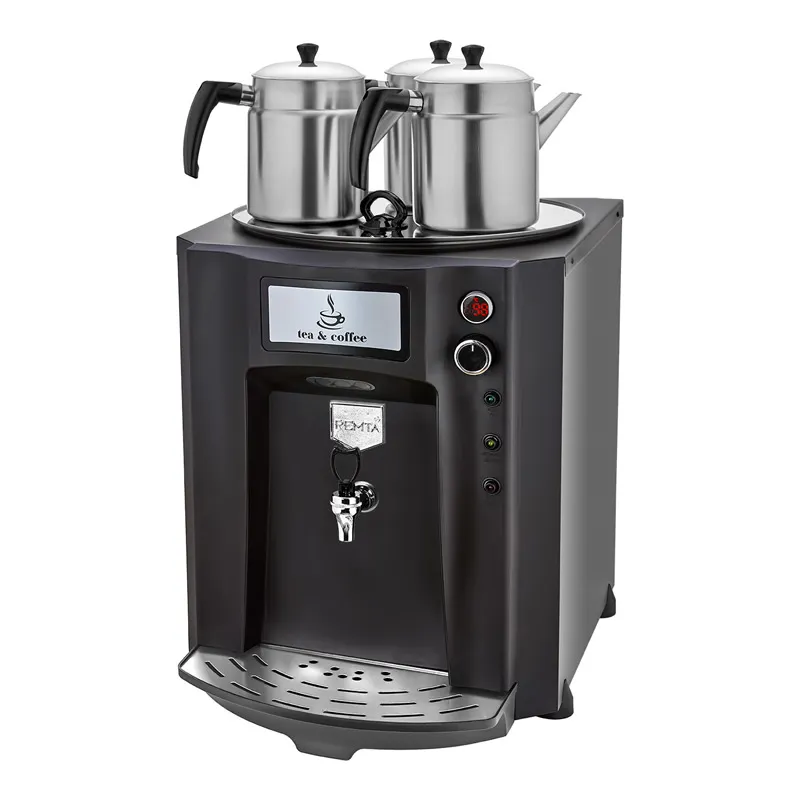 Remta DE10P Premium Jumbo Çay Makinesi, 3 Demlikli, 40 L, Elektrikli, Siyah