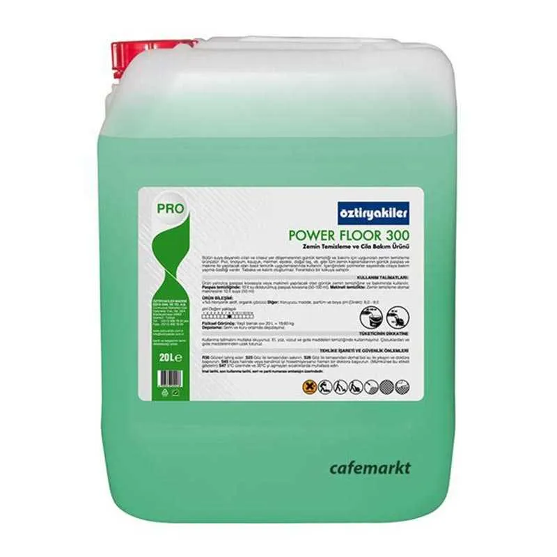 Öztiryakiler Power Floor 300 Zemin Cila ve Temizleyici, 20 L