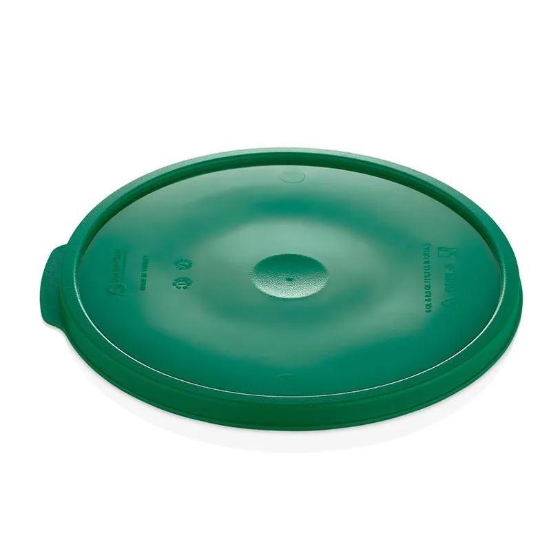 GastroPlast GRPPL-12 Polipropilen Yuvarlak Saklama Kabı Kapağı, Yeşil