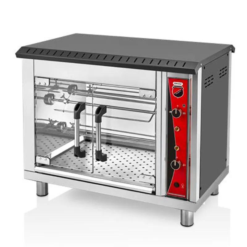 SilverInox PL-9 Piliç Çevirme Makinesi, 3 Şiş Kapasiteli, LPG