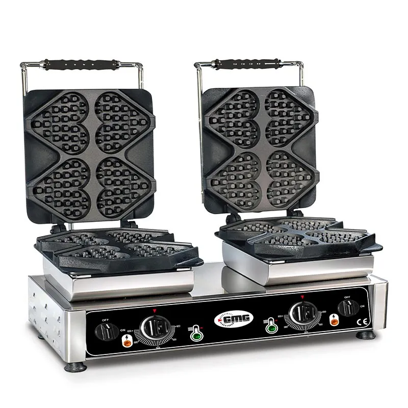 GMG WE 24 Ti Amo Kalp Model Waffle Makinesi, Değişebilir Plaka